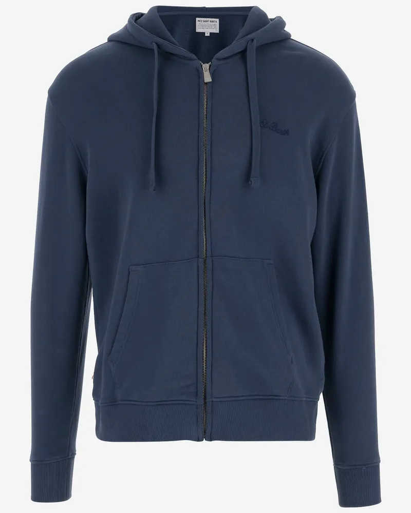MC2 Saint Barth Cotton Hoodie Blue