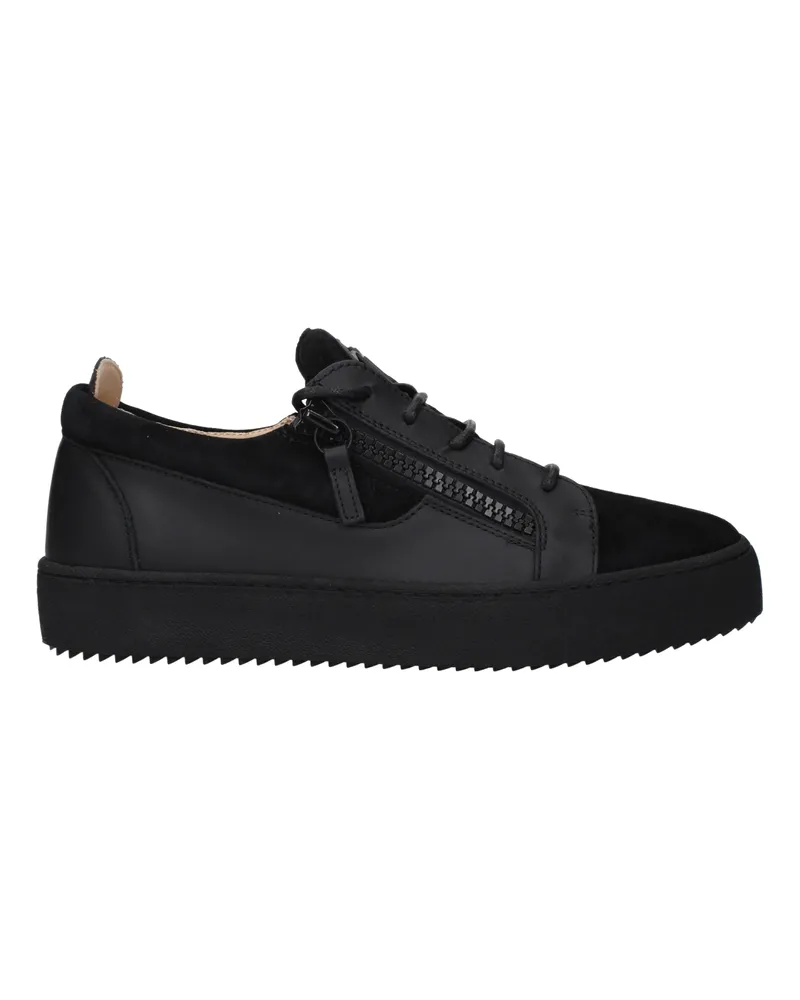 Giuseppe Zanotti Herrens Turnschuhe aus schwarzem Leder -