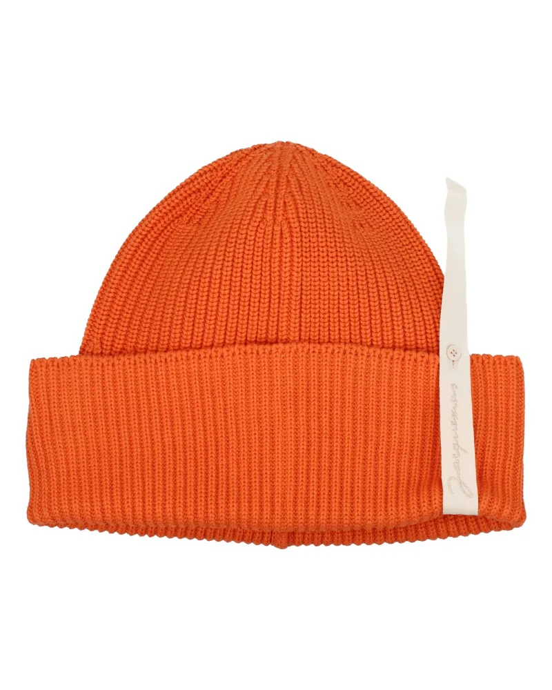Jacquemus Damens Hut Baumwolle Orange -