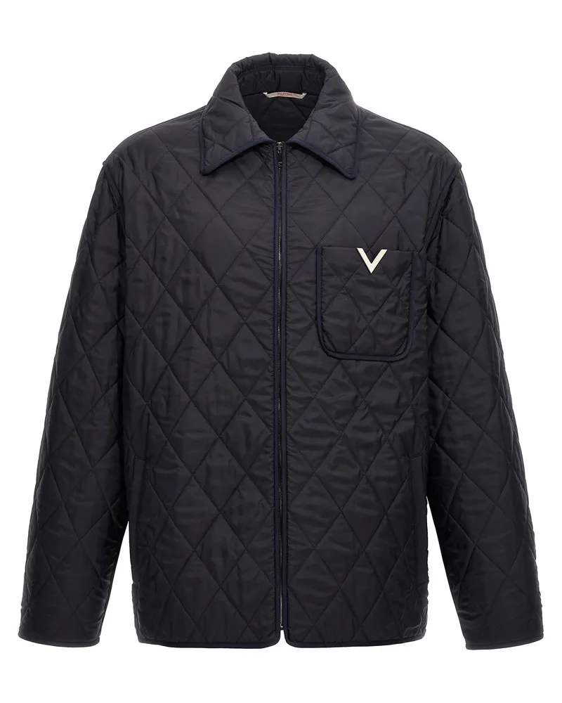 Valentino Garavani Valentino 'V Detail' Jacke Blue