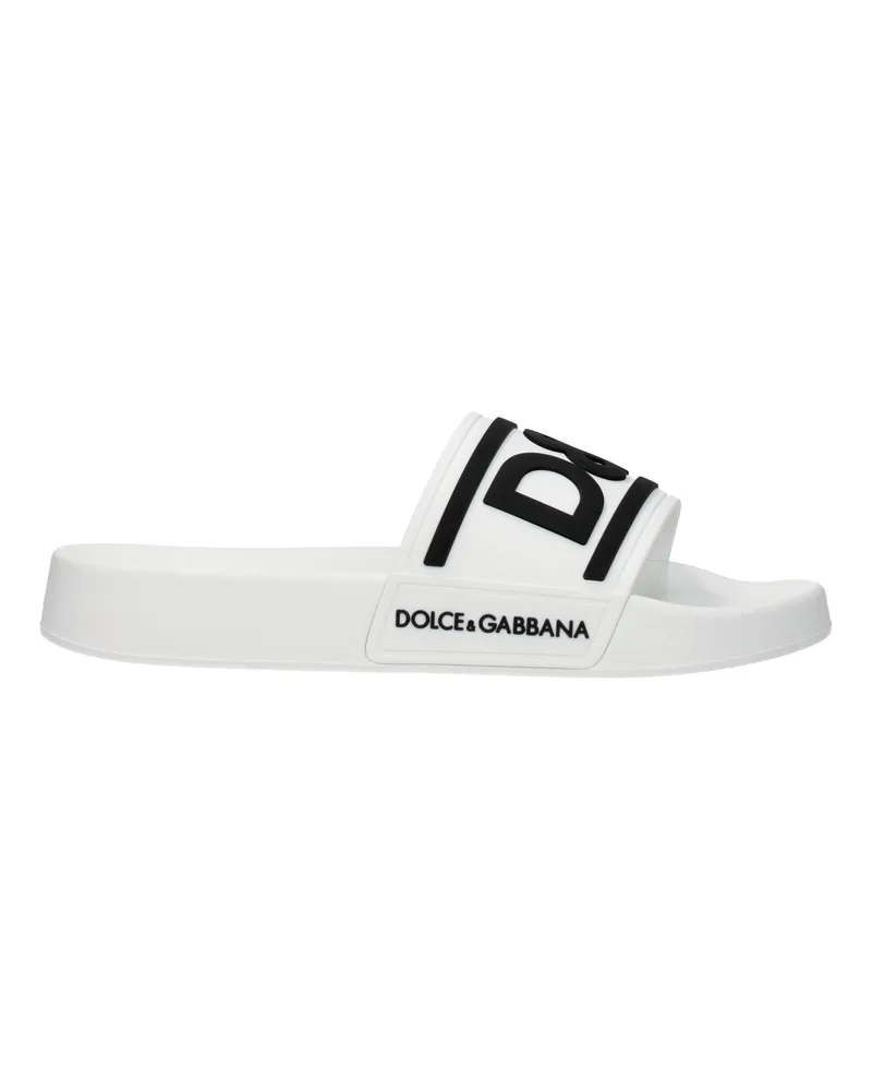 Dolce & Gabbana Hausschuhe und Hufe Frauen Gummi weiß/schwarz -