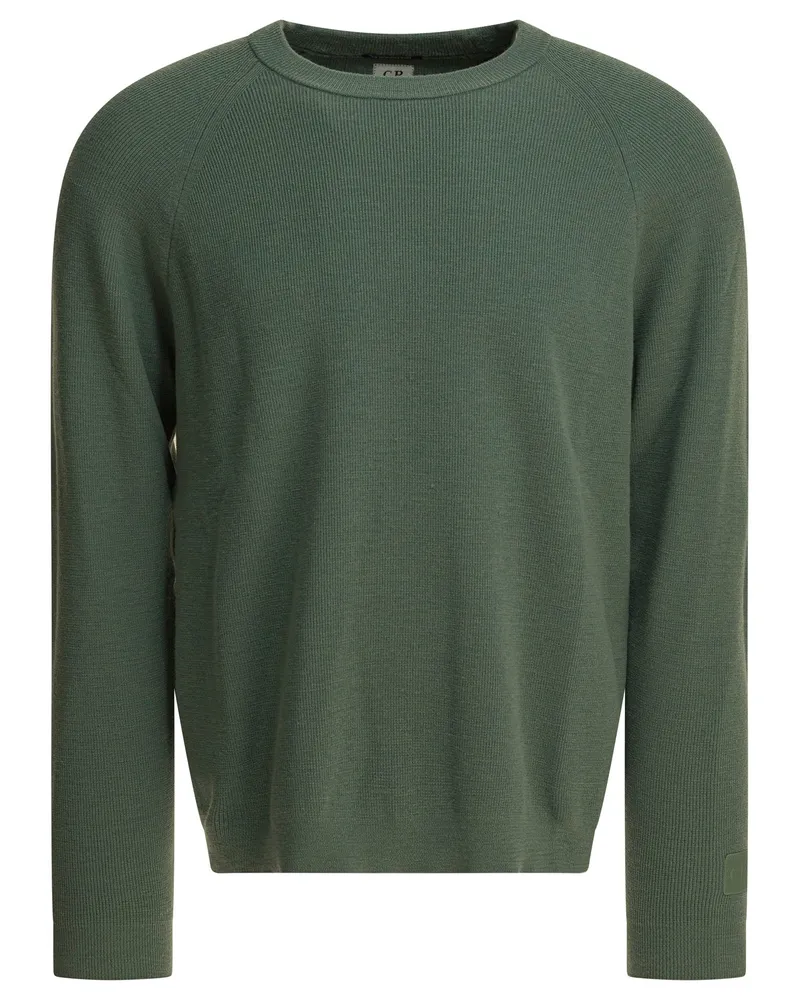 C.P. Company C.P. Rundhalspullover aus Wolle und Seide von Company Green
