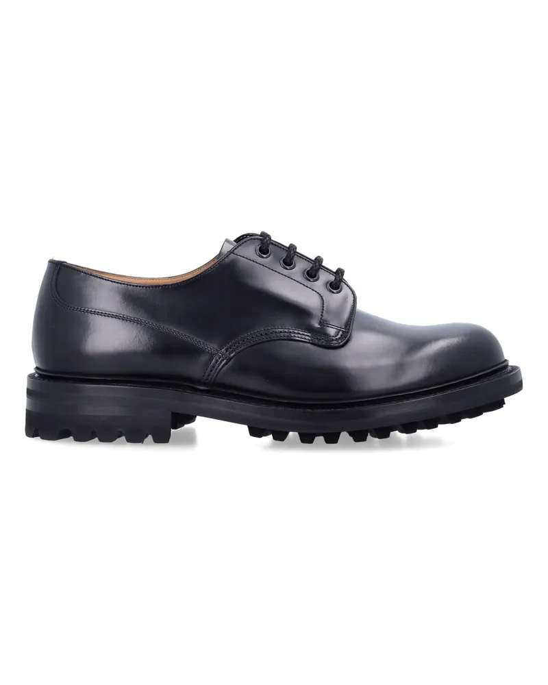 Church's Kirche's Flache Schuhe schwarz Black