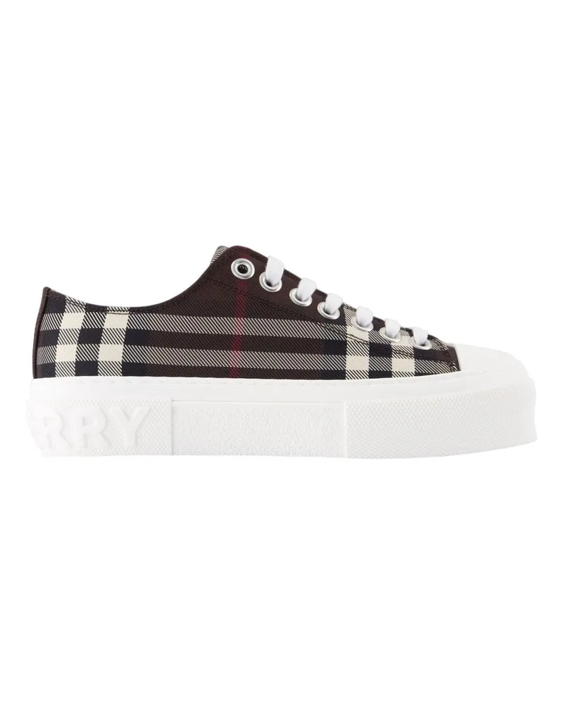 Burberry Jack Large Check Sneakers  Nylon Brown Brown