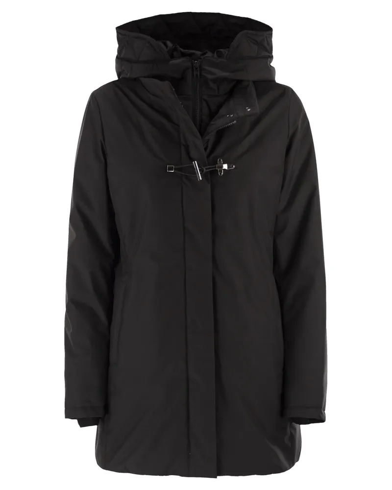 Fay Technical Gabardine Toggle Mantel Black