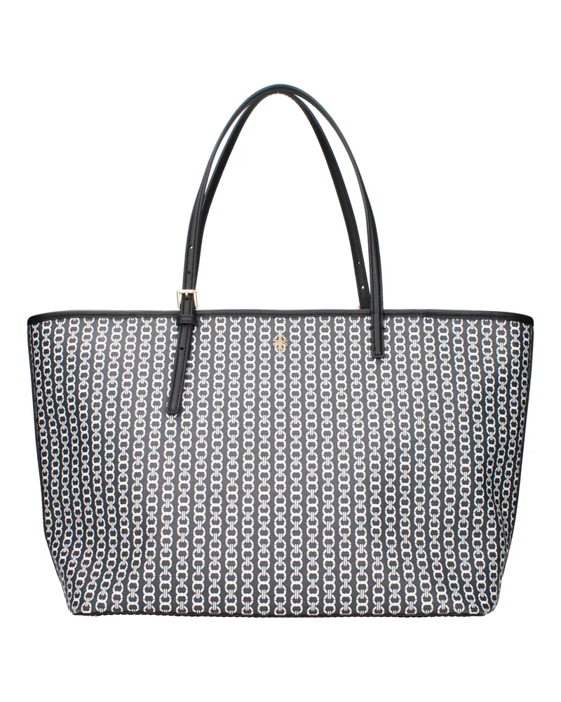 Tory Burch Gemini Umhängetasche für Damen aus schwarzem/weißem Leder -