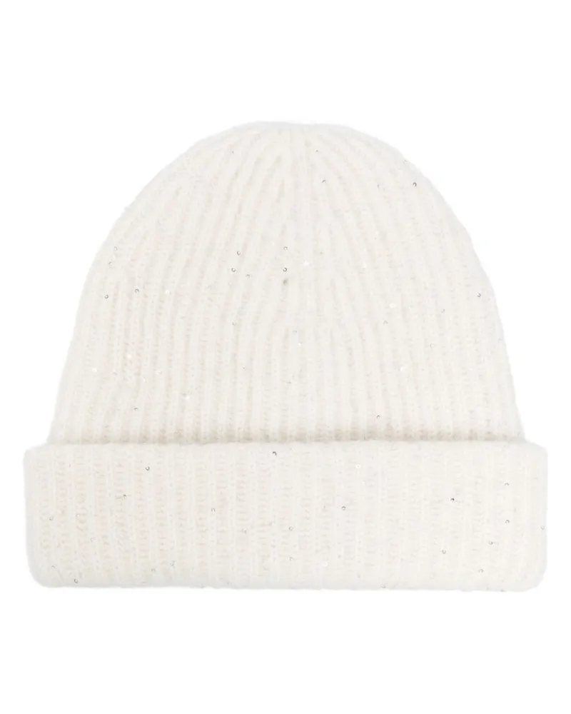 Fabiana Filippi Rippenwolle Mischung Mischung Beige