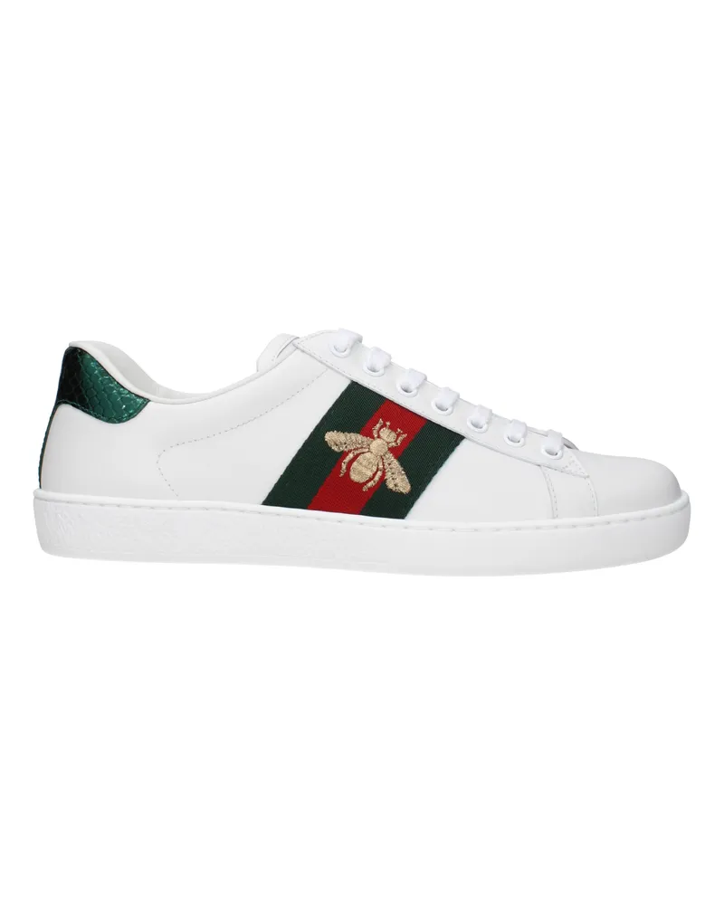 Gucci Ace Sneakers Herrens Weißes Leder -