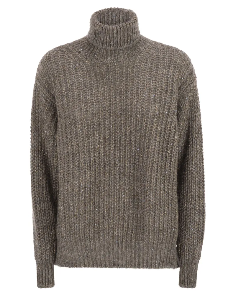 Herno Woll- und Alpaka -Rollkragenpulloverspringer Grey