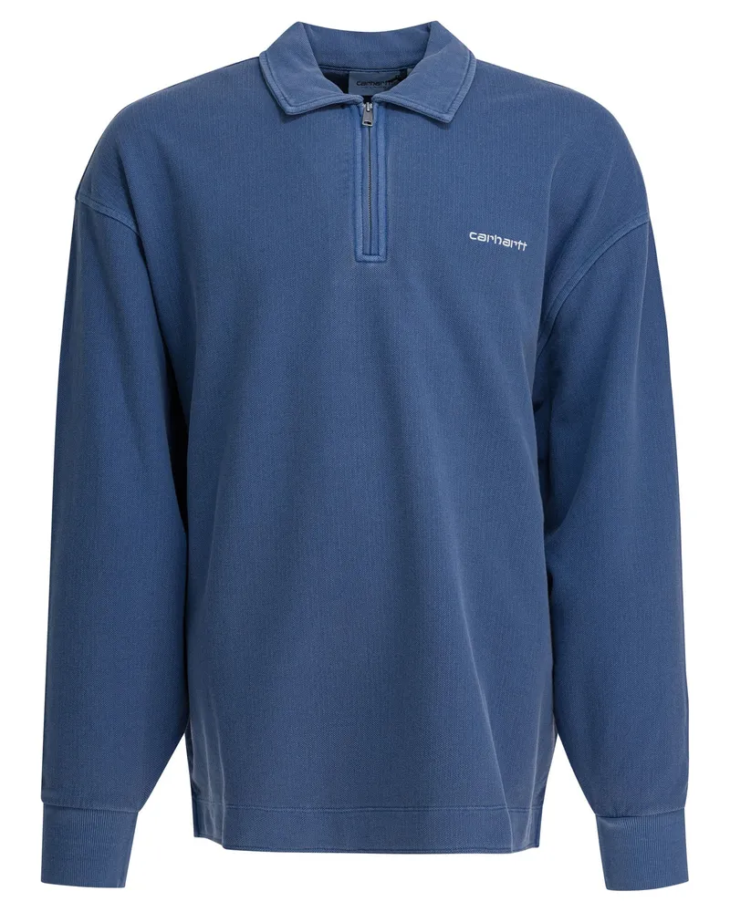 Carhartt WIP Piqué Script“ Sweatshirt Blue