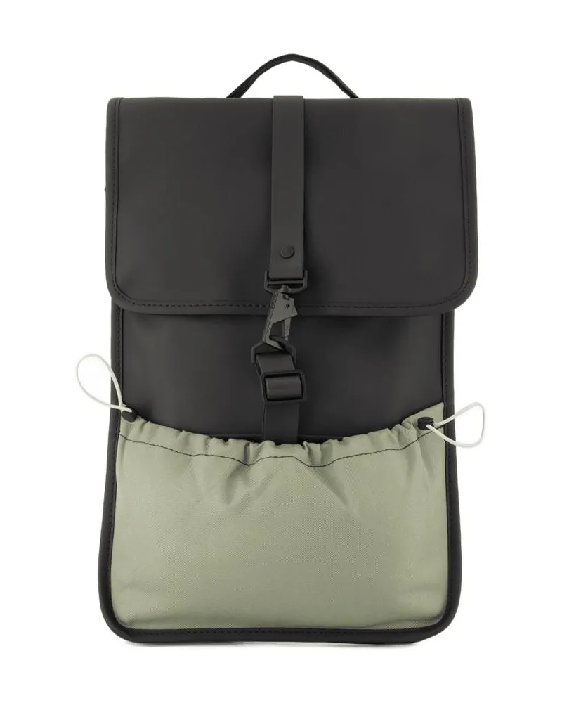 RAINS Rucksack Mini -Regen mischen synthetisch schwarz Schwarz