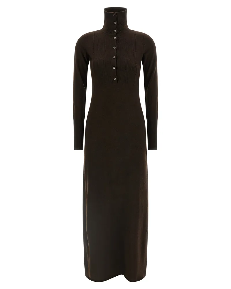 Tom Ford High Neck -Kleid Brown