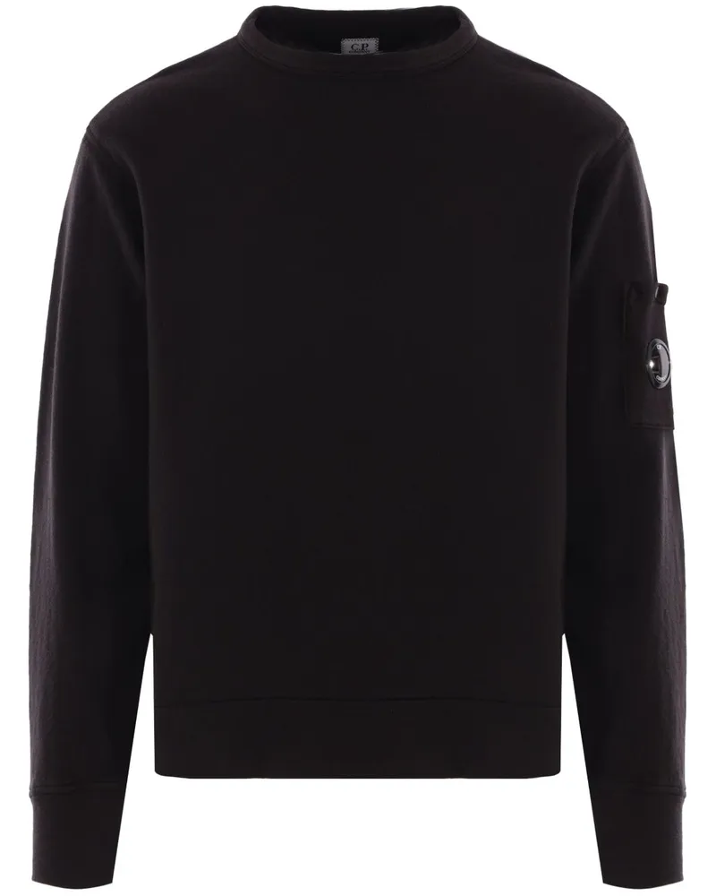 C.P. Company Logo Cotton Crewneck Sweatshirt Black