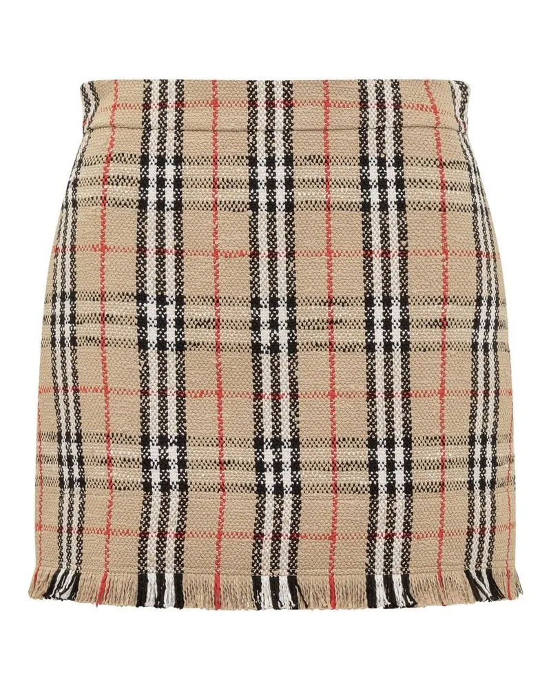 Burberry Vintage Muster Minirock Beige