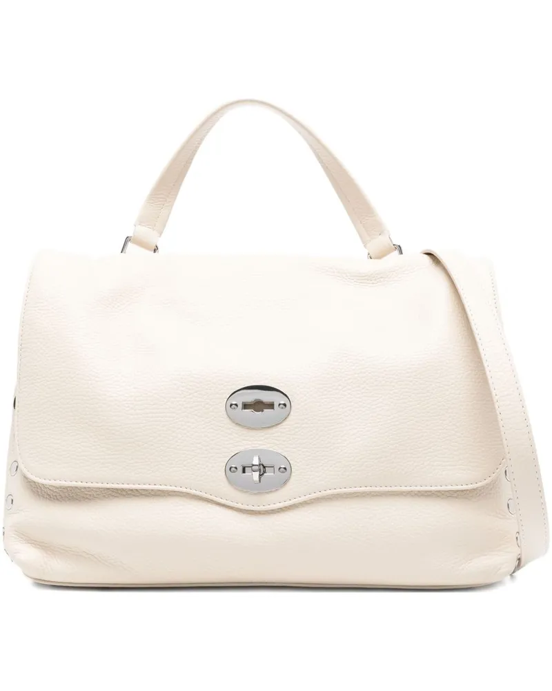 Zanellato Postina tägliche mittelgroße Lederhandtasche Beige
