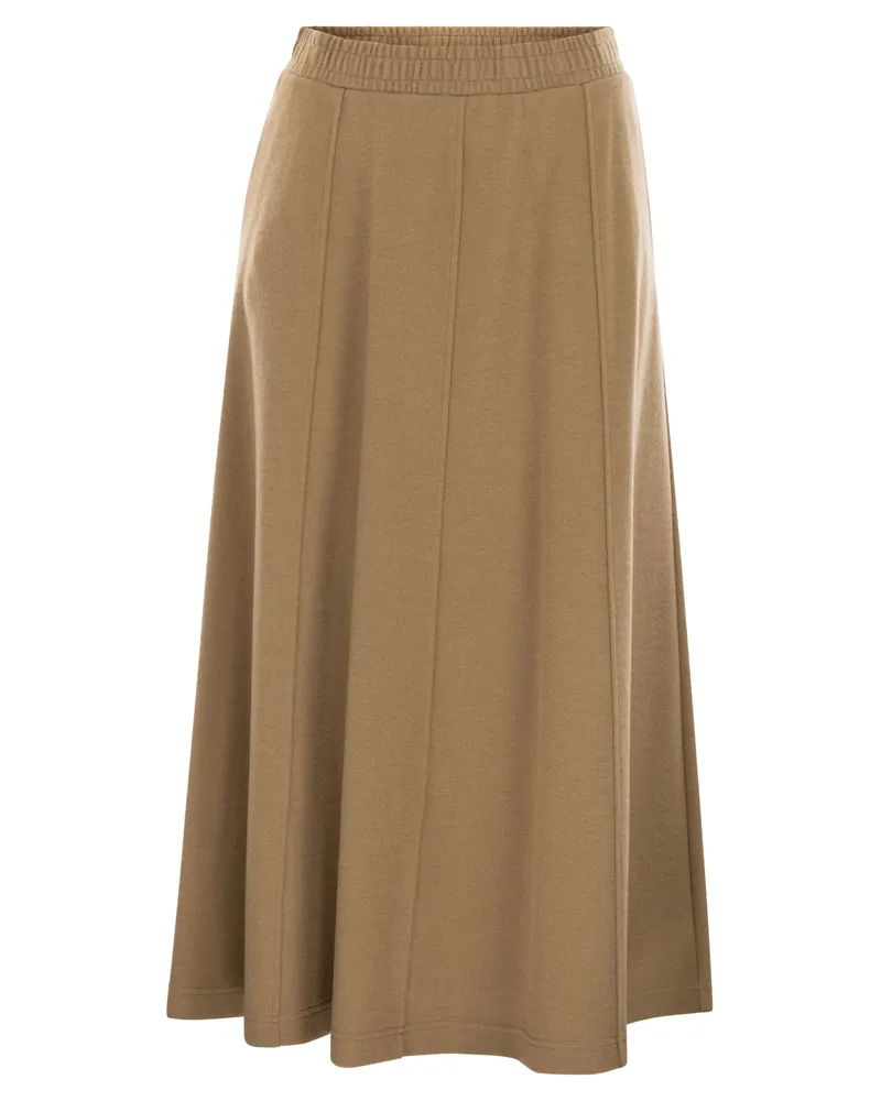 Weekend Max Mara Circeo Jerseyrock mit drapiertem Effekt Camel