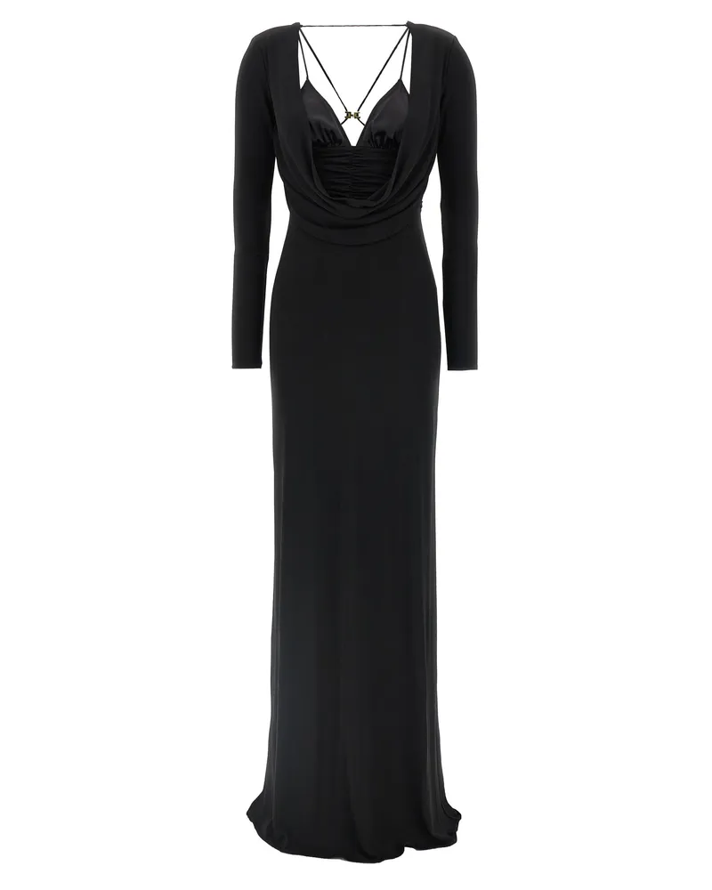 Elisabetta Franchi roter Teppich' Kleid Black