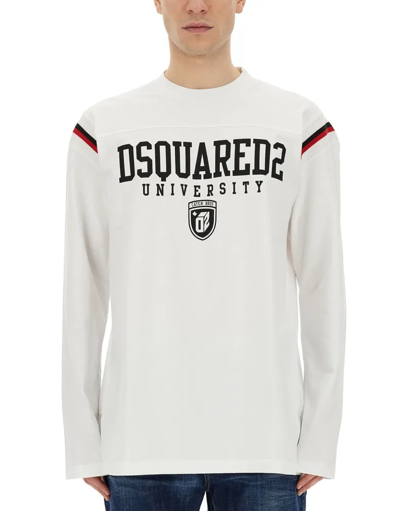 Dsquared2 Sweatshirt mit Logo White