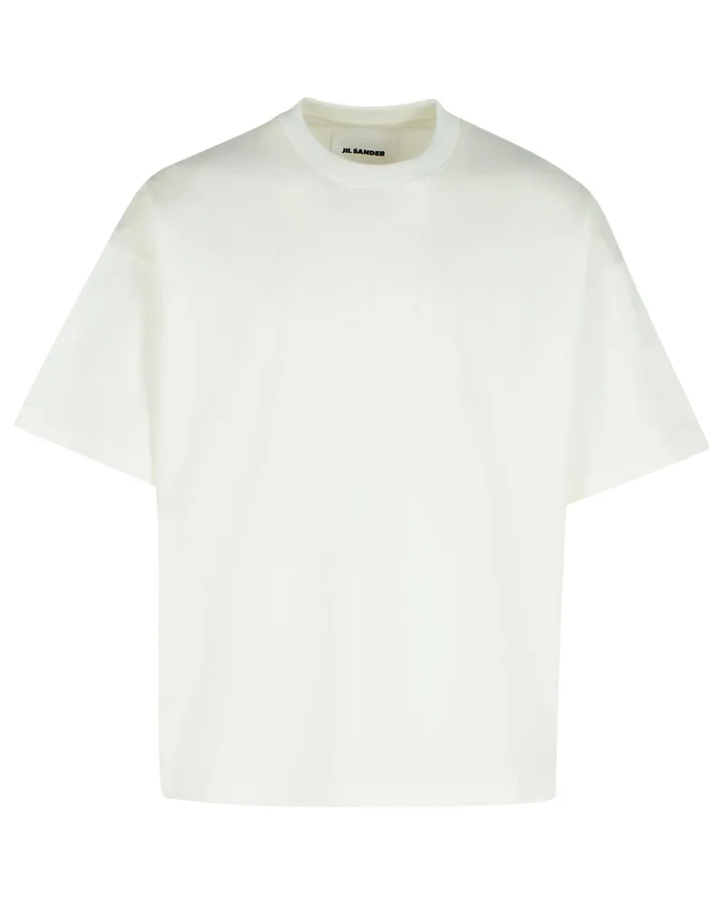 Jil Sander Elfenbein Baumwoll -T -Shirt Ivory