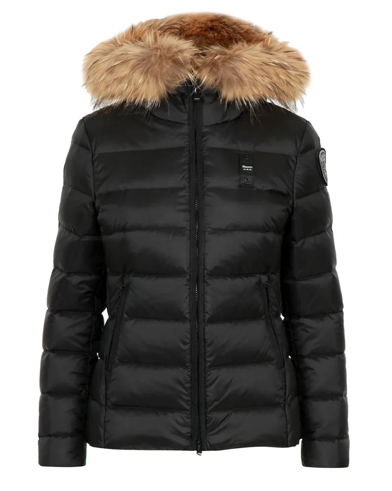 Blauer Mäntel Nero+beige