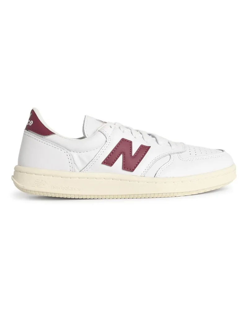 New Balance Neue Balance 'T500' weiße Lear -Sneaker White