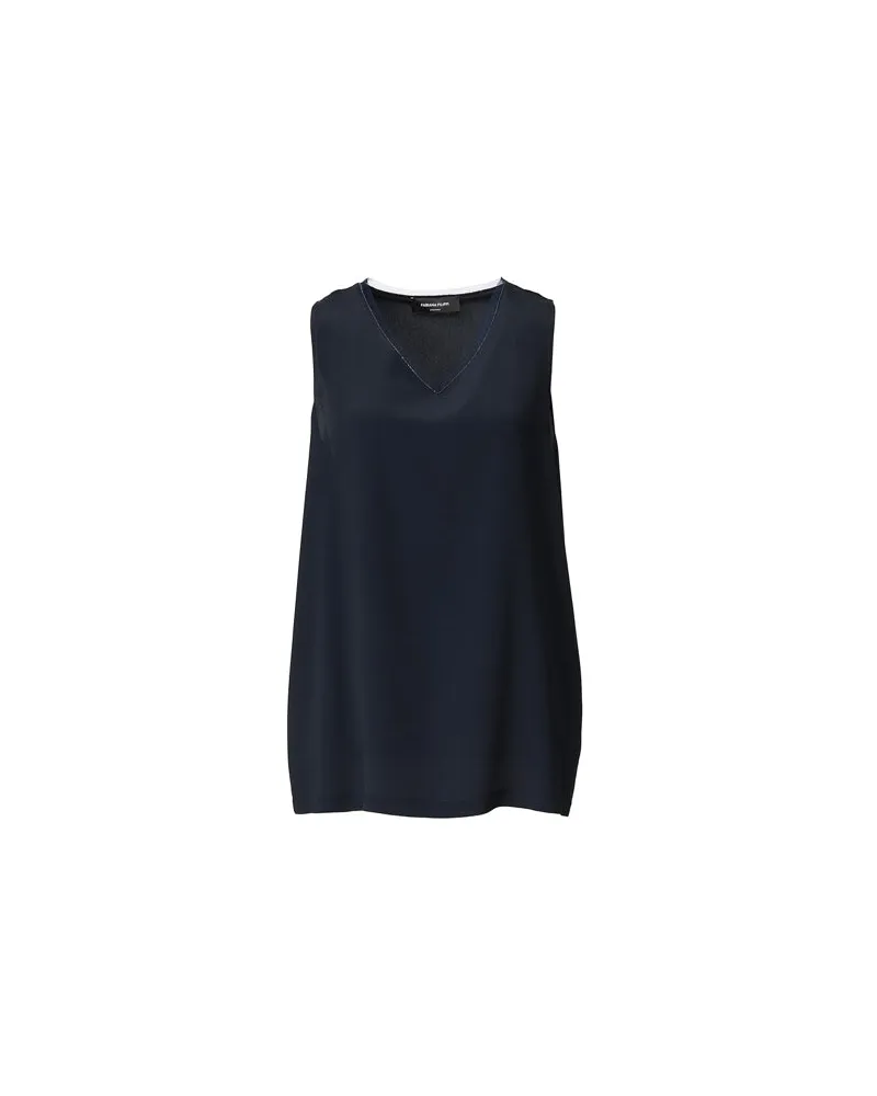 Fabiana Filippi Tanktop mit V-Ausschnitt Blue