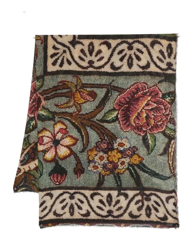 Faliero Sarti Moca Print Stola Brown