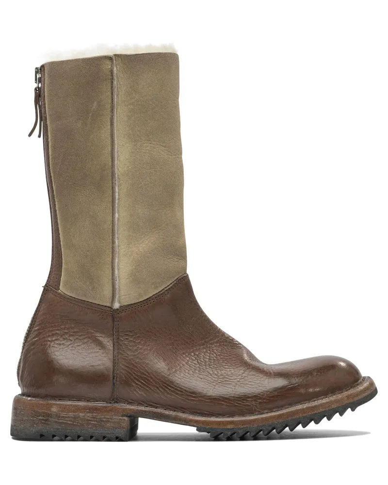 Moma Rick“ Stiefeletten mit Reißverschluss Brown