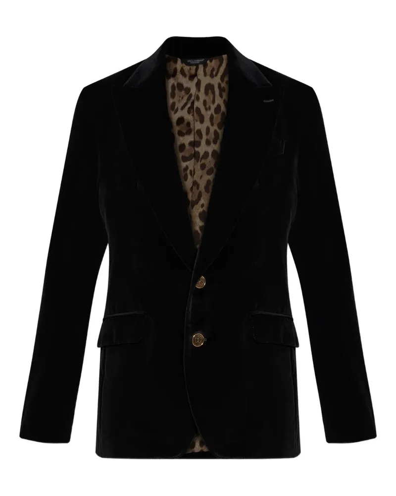 Dolce & Gabbana Velvet gekerbte Revers -Blazer N0000