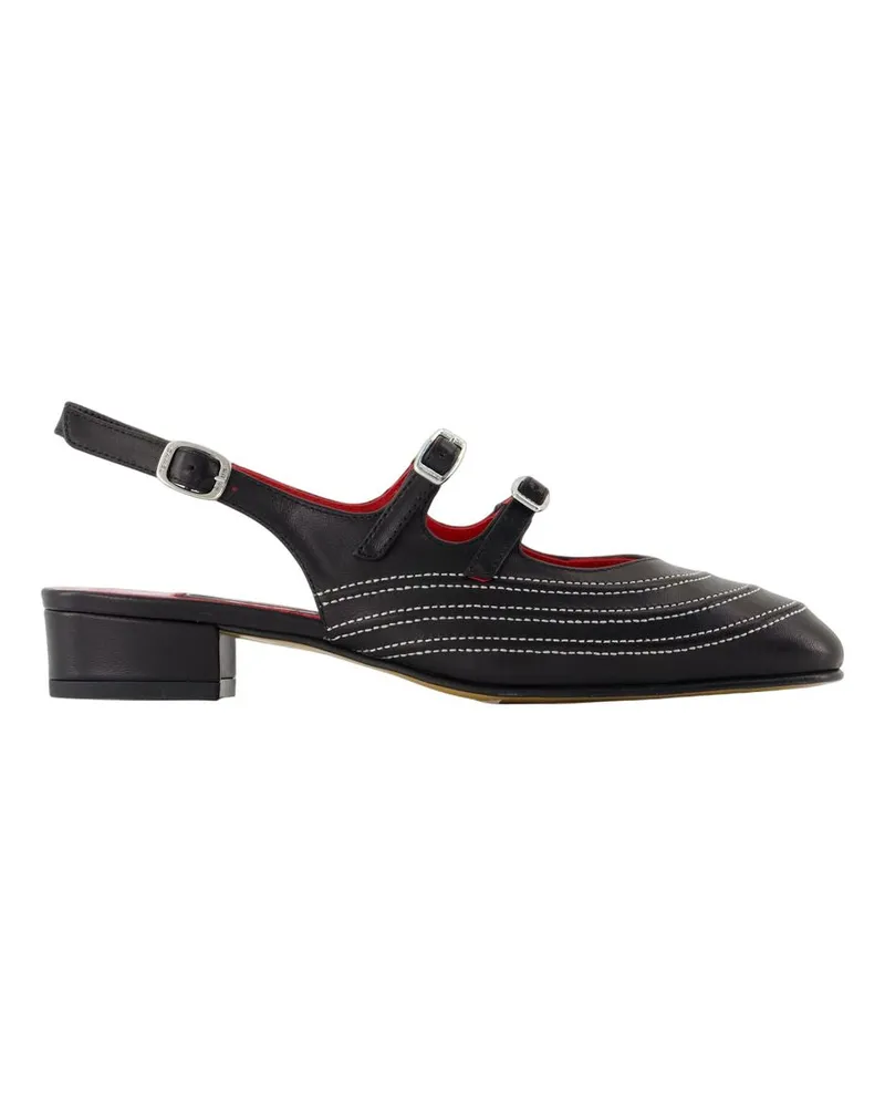 Carel Peche Moto Sandalen  Leder schwarz Black