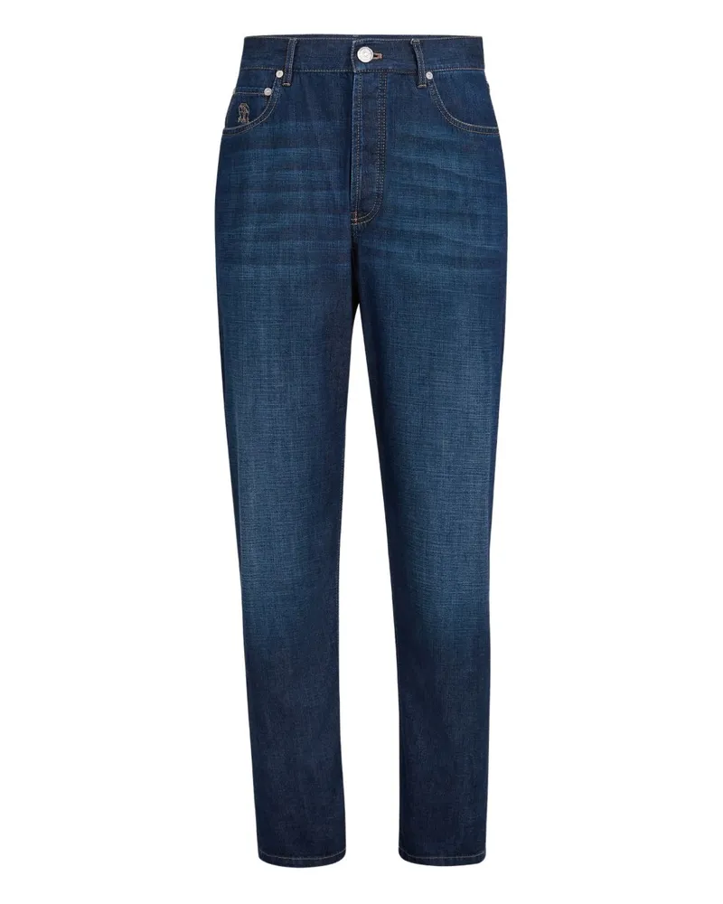 Brunello Cucinelli Jeans aus Denim-Baumwolle Blue
