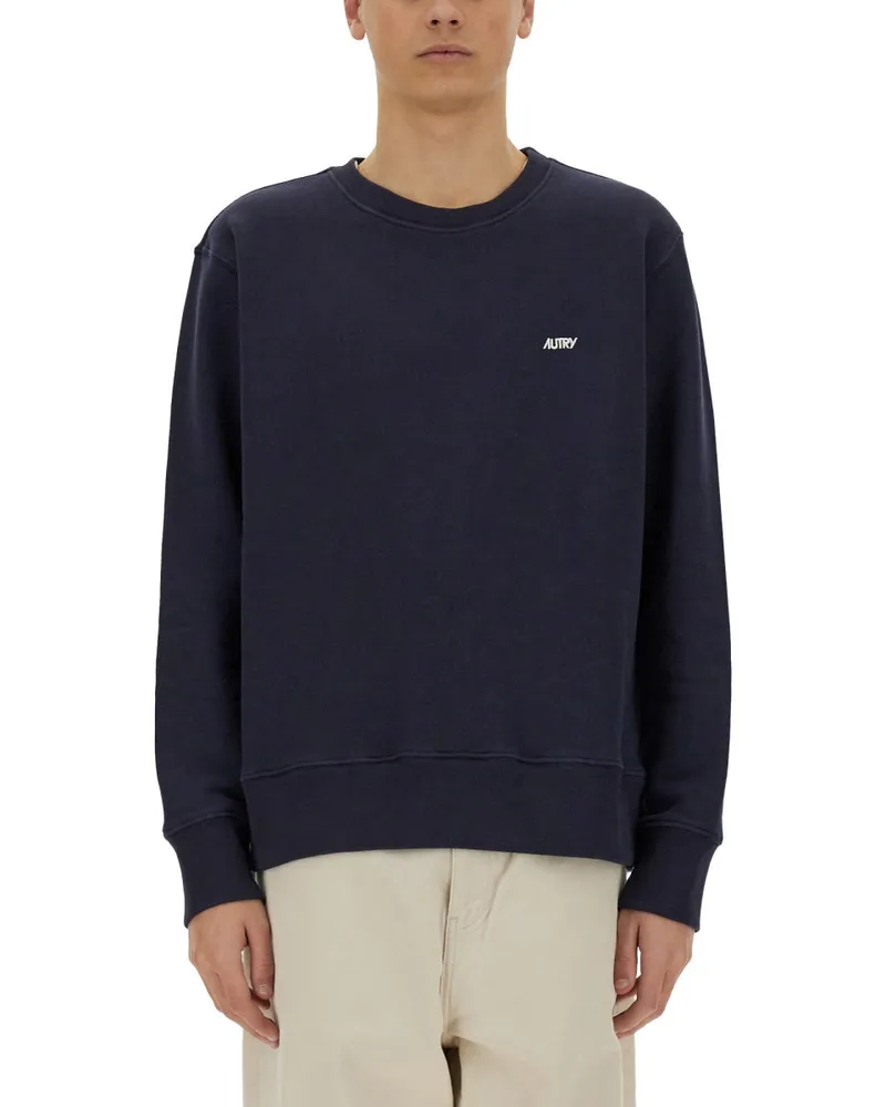 AUTRY Sweatshirt mit bestickten Logo Blue