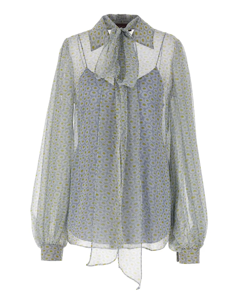 Gucci Chiffonhemd Gray