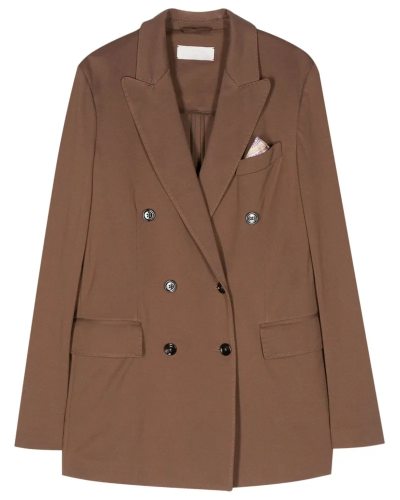CIRCOLO 1901 Double Breasted Pique Jacke Brown