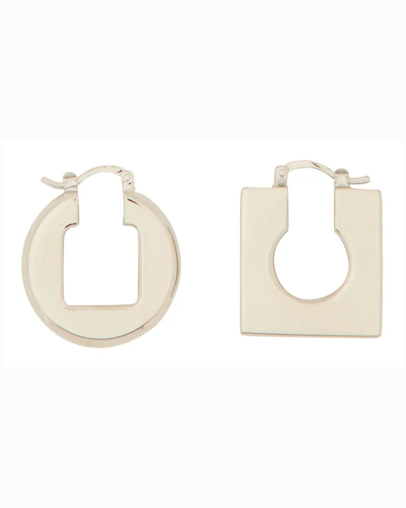 Jacquemus Asymmetrische Mini -Ohrringe Silver