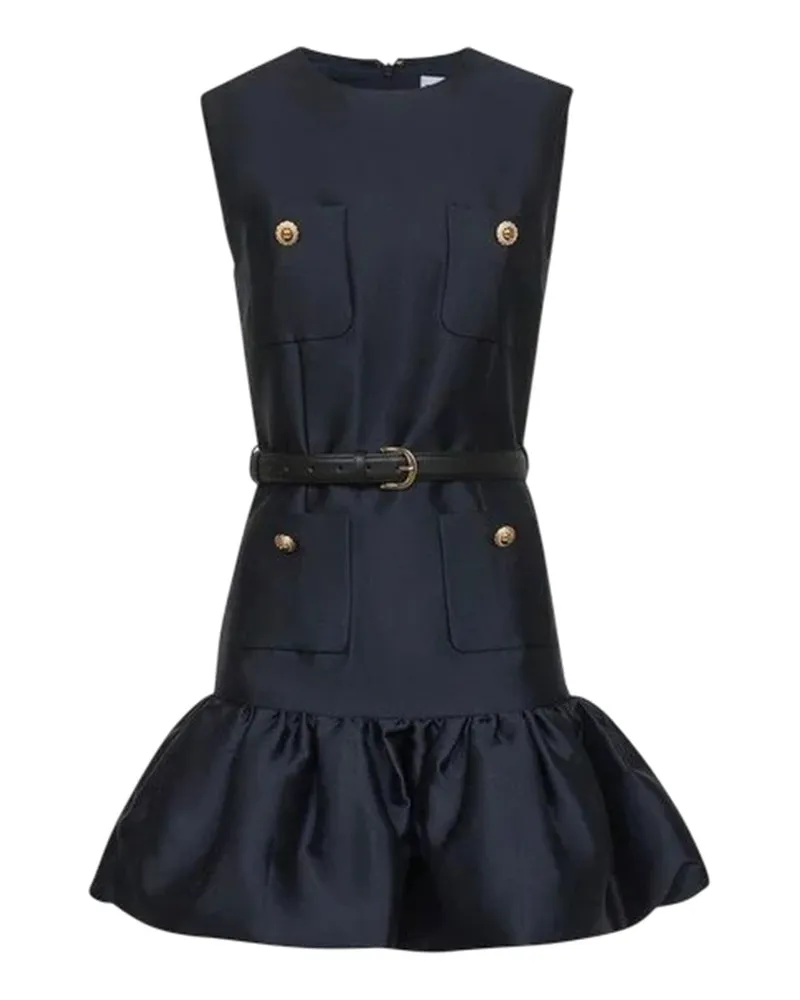 Self-Portrait Self Portrait Navy Tafta Mini Kleid Navy