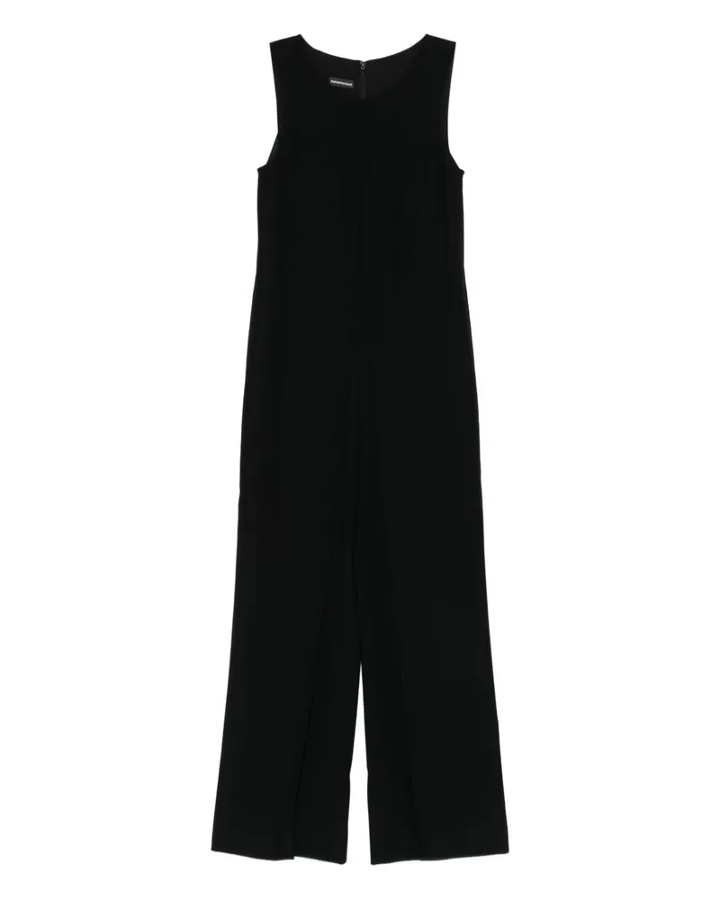 Emporio Armani ärmelloser Langstuhl -Overall Black
