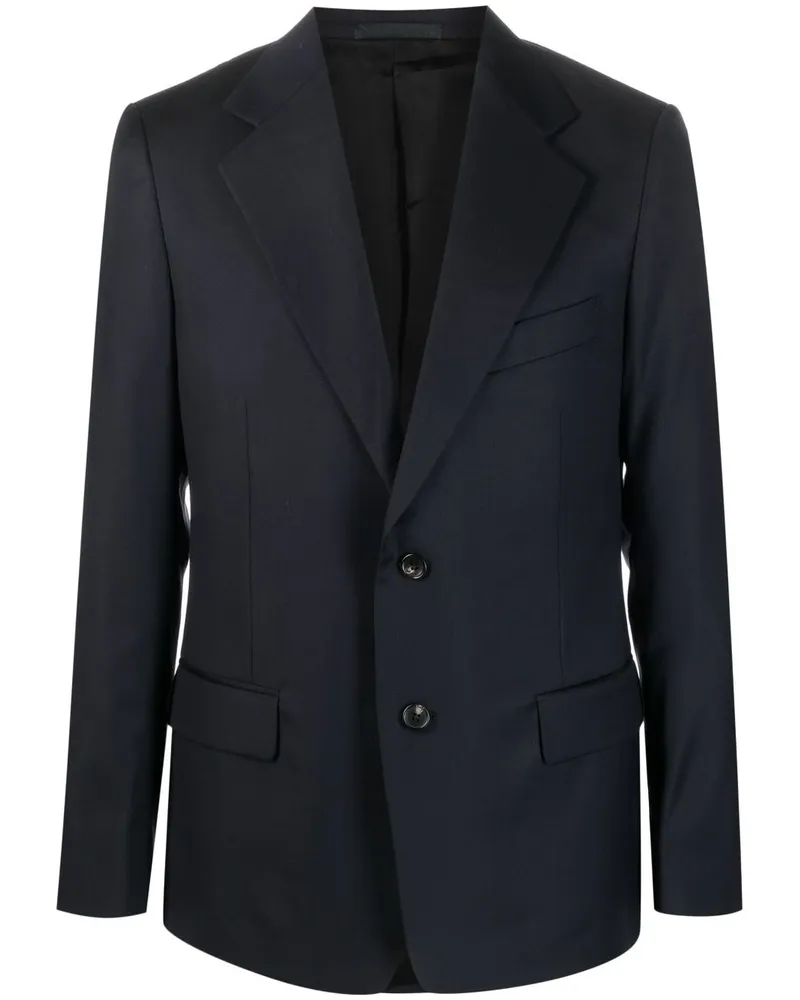 Lanvin Single Breasted Wolljacke Blue