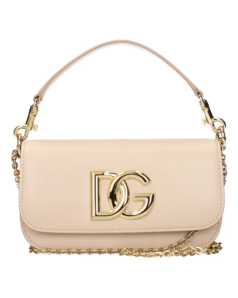 Dolce & Gabbana Dolce&Gabbana Damens Handtaschen aus rosa/puderrosa Leder -