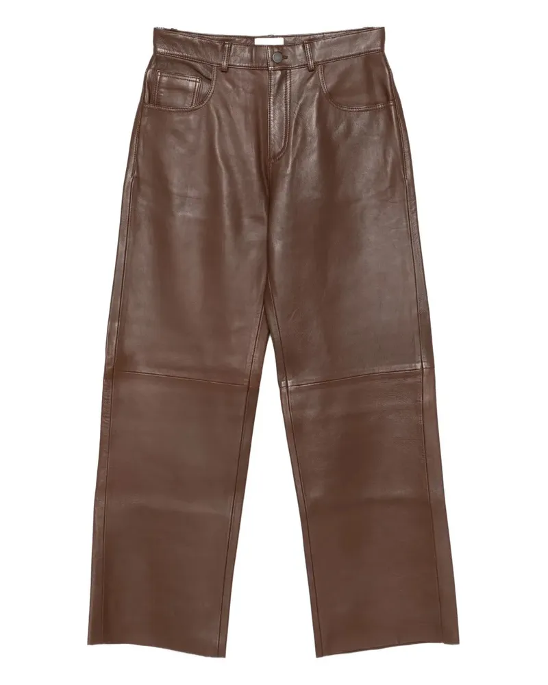 Haikure Five-Pocket-Lederhose Chocolate