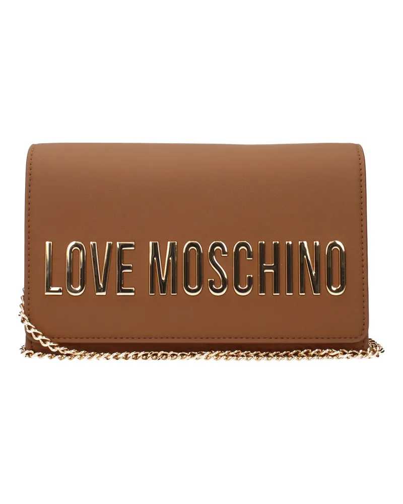 Moschino Pochette Damens Polyurethan Braun/Kamel -