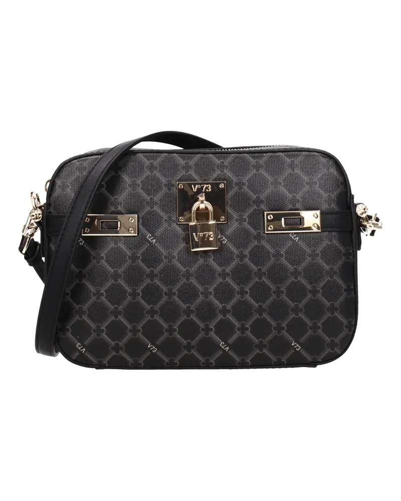 V°73 Damens Umhängetaschen aus echtem Polyester in Schwarz -