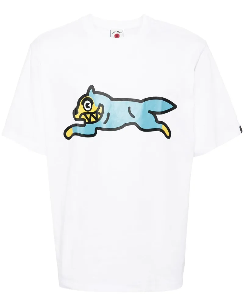 ICECREAM Eiscream Running Dog Cotton T -Shirt White