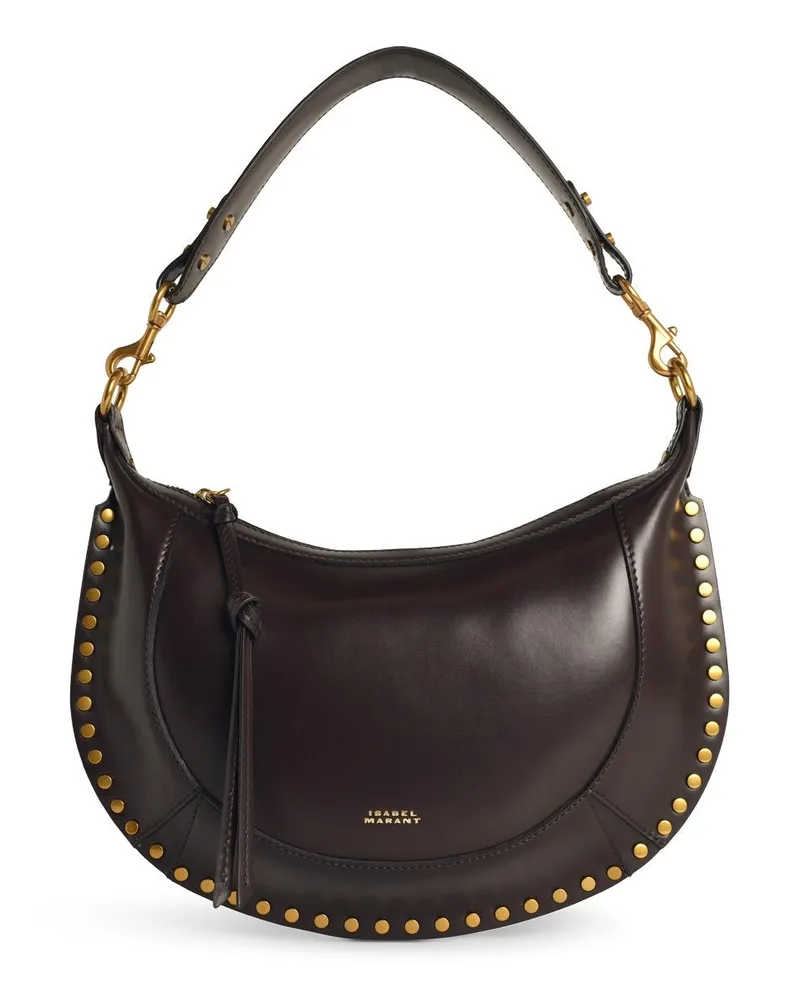 Isabel Marant Naoko' Tasche mit dunkelbraunen Lernstollen Brown