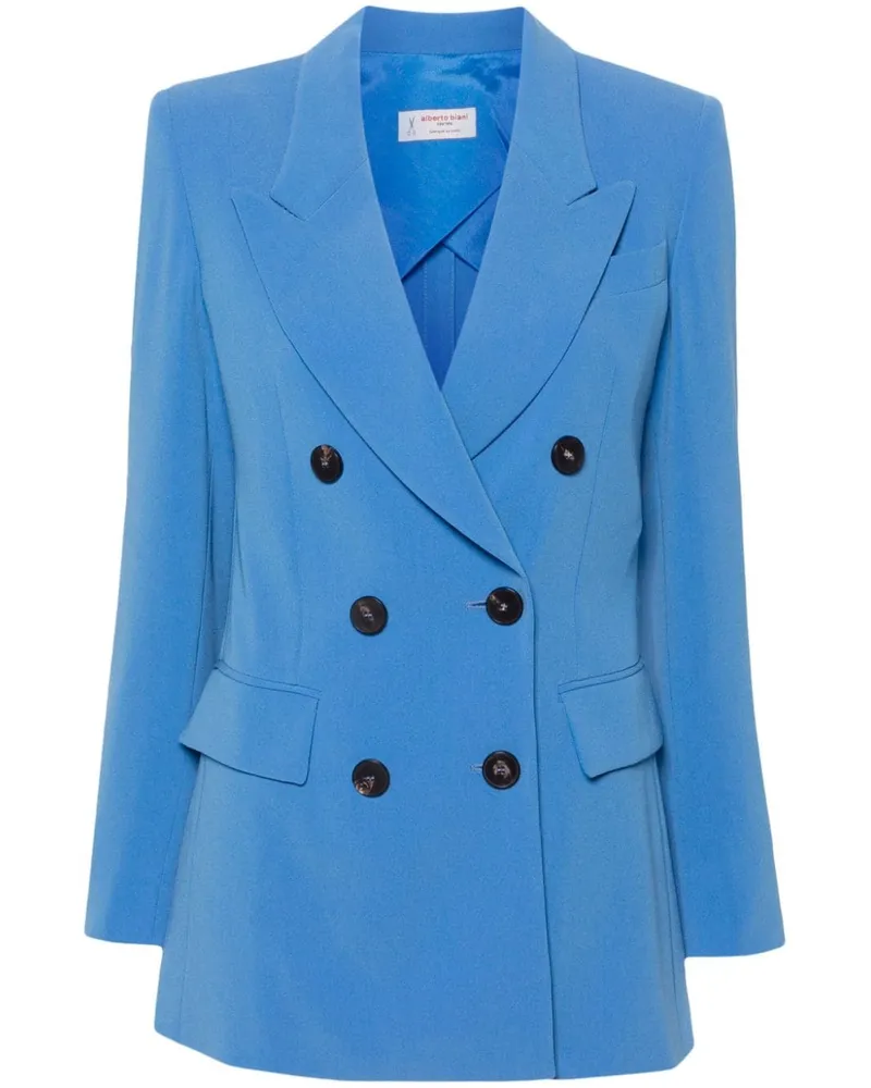 Alberto Biani Double Breasted Cady Jacke Blue