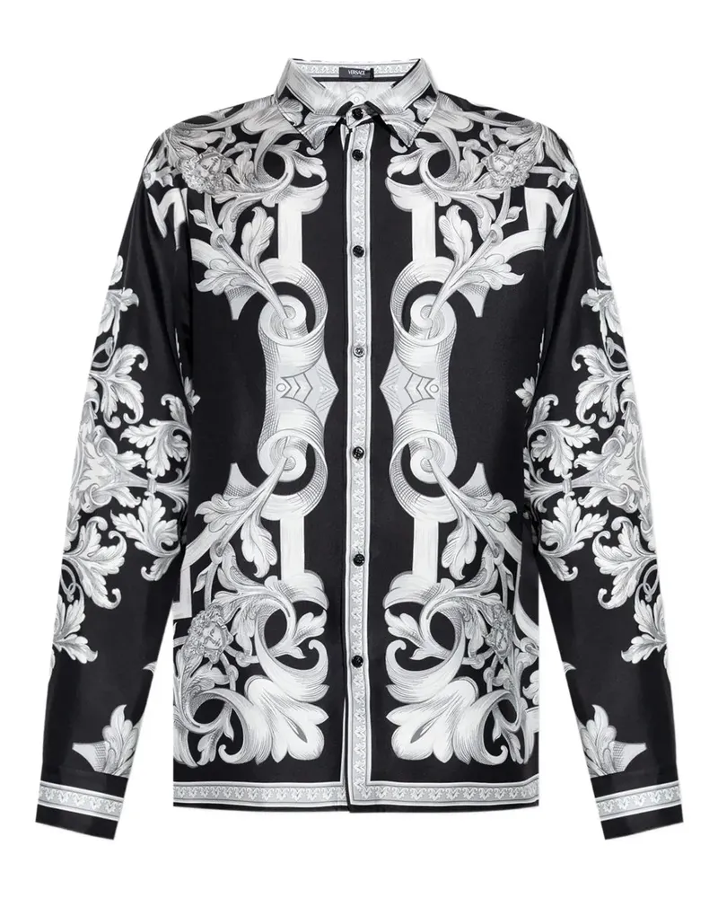 Versace Seidenhemd mit Barockdruck 5b950