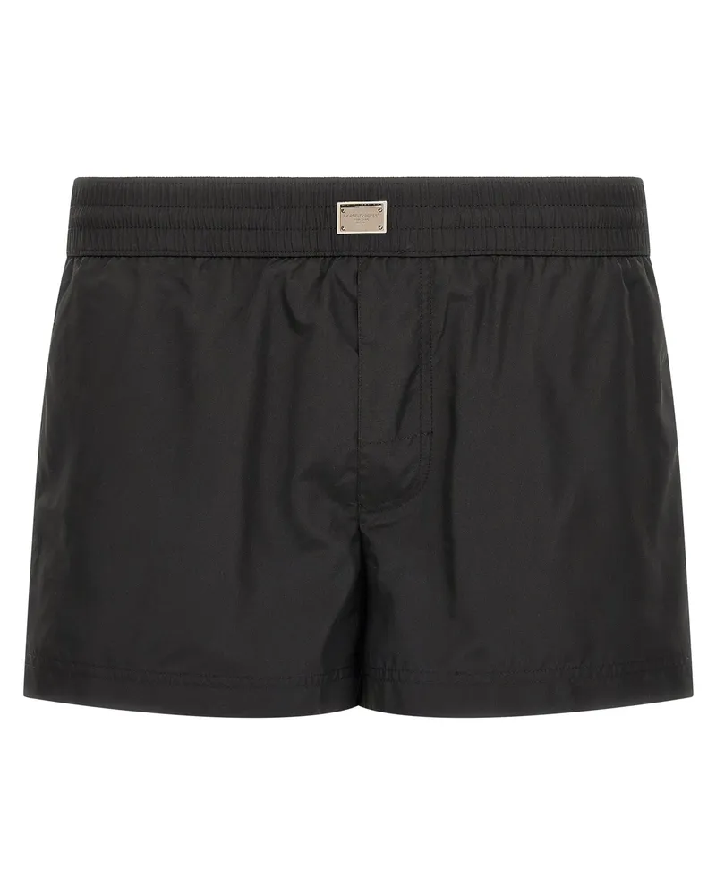 Dolce & Gabbana Logo Badeanzug Black