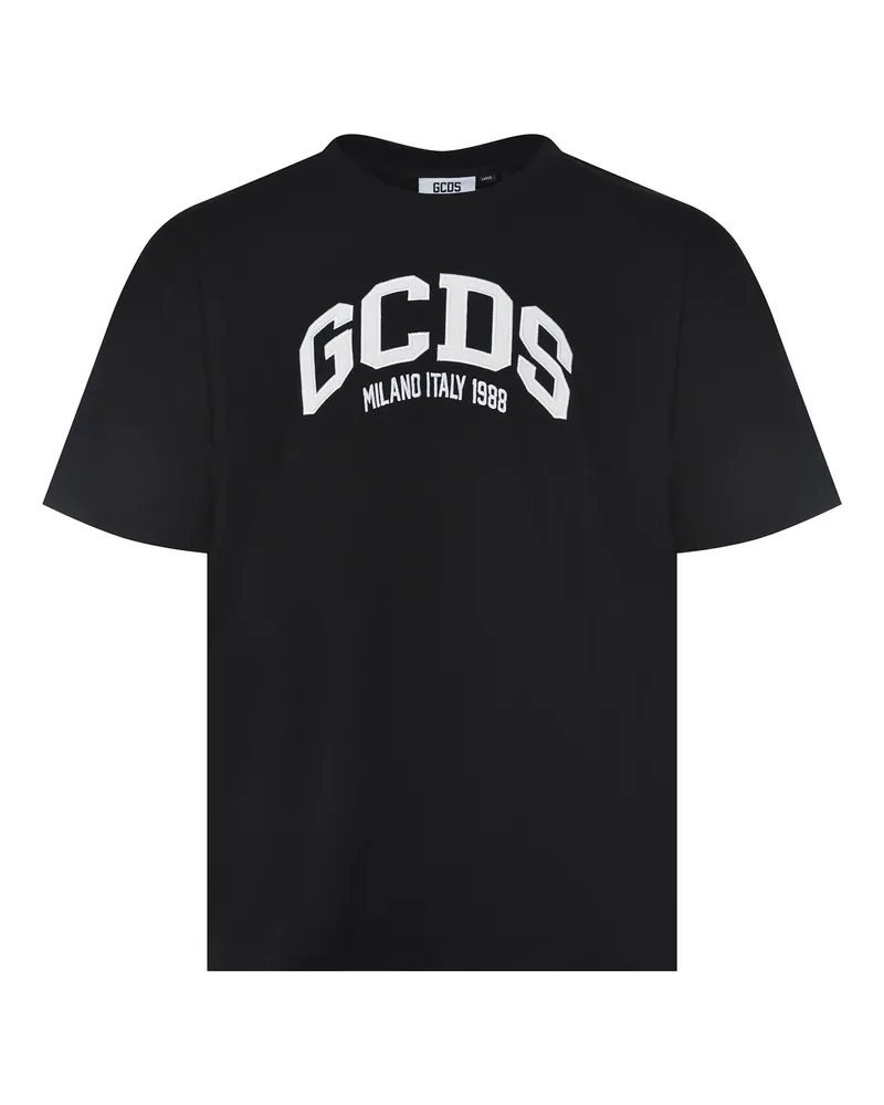 GCDS T -Shirt aus Baumwolle Black