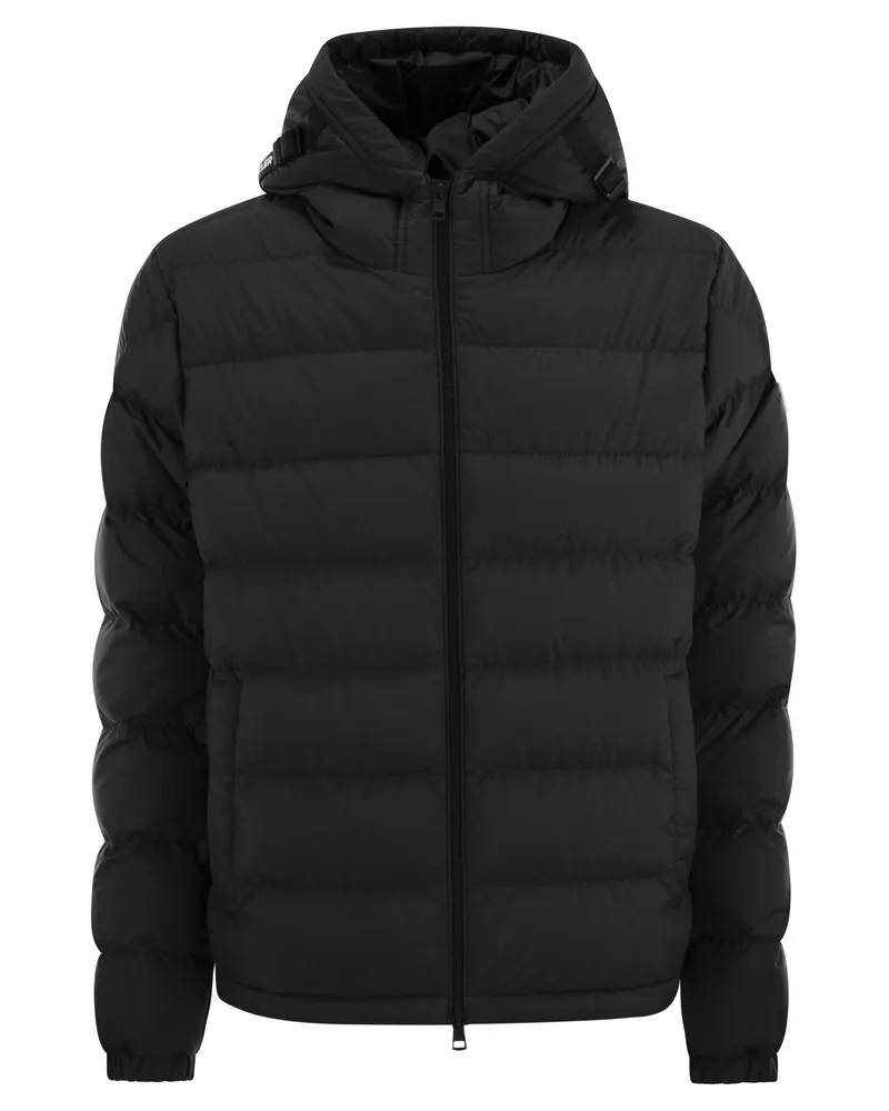 Moncler Laveraet Short Down Jacke mit Kapuze Black