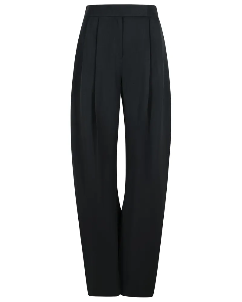 ATTICO Attico 'Gary' lange schwarze jungfräuliche Wollhose Black